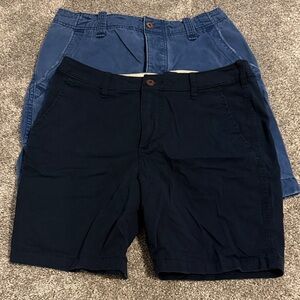 2 pair Men's Hollister Navy and Blue Shorts